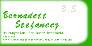 bernadett stefanecz business card